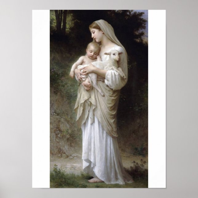 Poster Innocense Bouguereau Lamb (Frente)