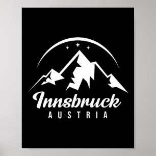 Poster Innsbruck Austria Ski Resort Skiting Snowboard S