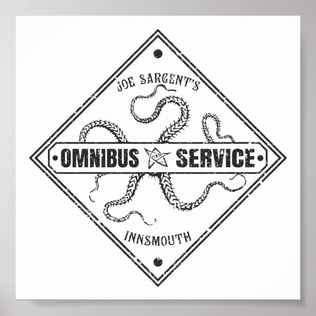 Poster Innsmouth Bus Service Joe Sargent (Frente)