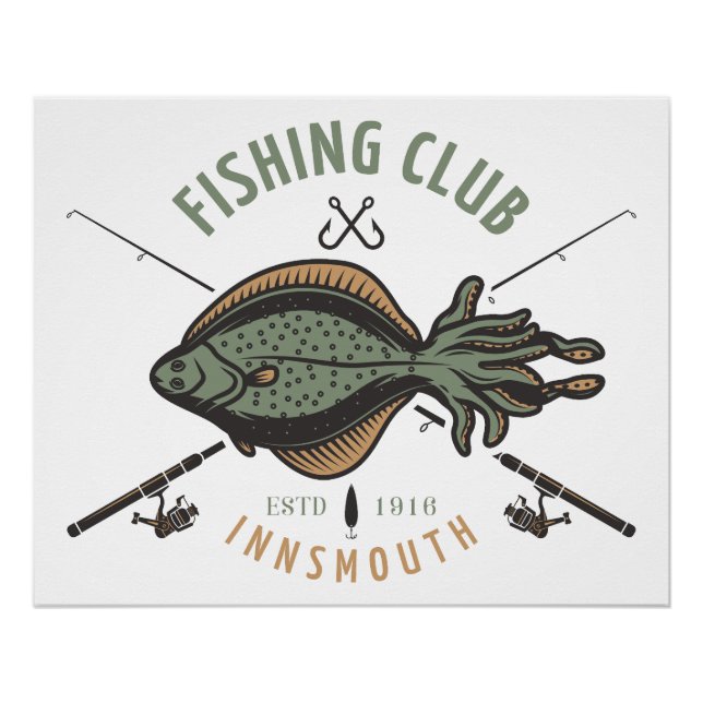 Pôster Innsmouth Fish Club Lovecraft (Frente)