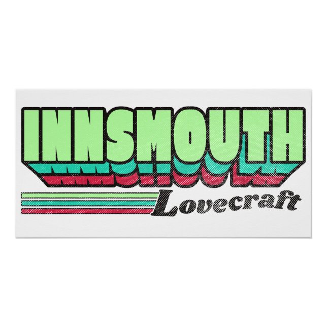 Pôster Innsmouth Retro Label Lovecraft (Frente)