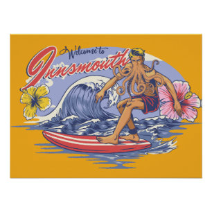 Pôster Innsmouth Surfing Lovecraft