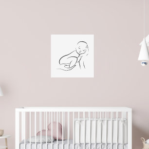 Poster Inocência Embacada – Arte Minimalista de Bebê