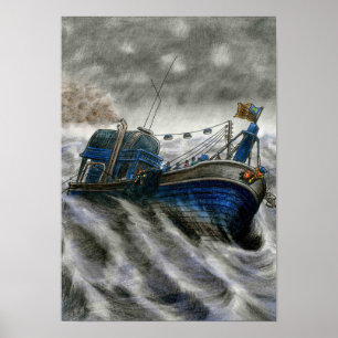 Poster inoperante do olho, barco na cor por Vannak