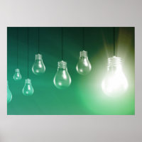 Inovação criativa e conceito brilhante como arte