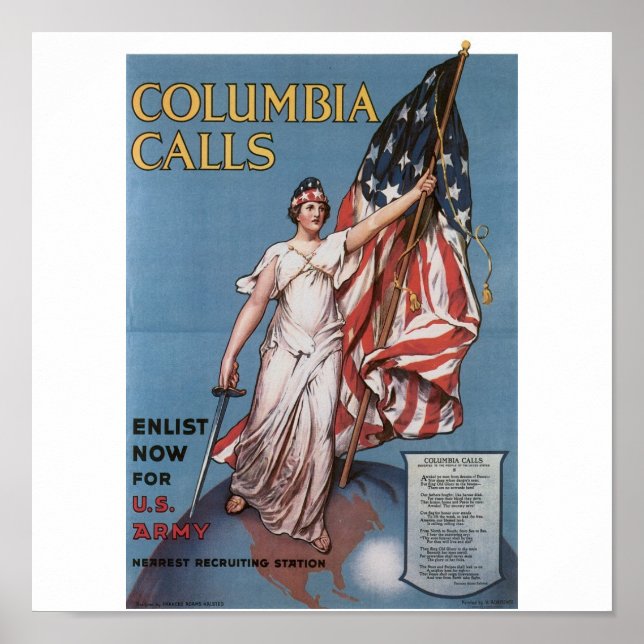 Pôster "Inscreva-se agora para o Exército dos EUA" por vo (Frente)