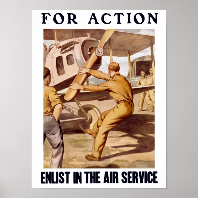 Poster Inscrever-Se No Serviço Aéreo (Frente)