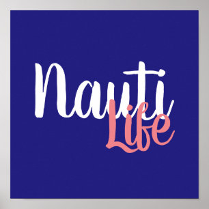 Poster Inscrição bonito do NAUTI LIFE SCRIPT