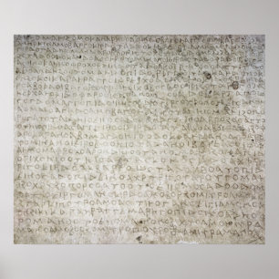 Poster Inscrição na língua de Kushana escrita