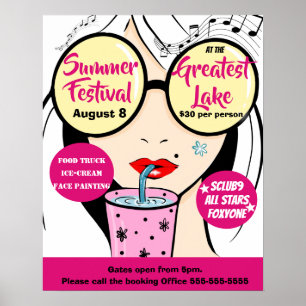 Poster insecto do boho do festival de música, evento da