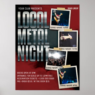 Pôster Insecto local do bar do clube   da actuação   da