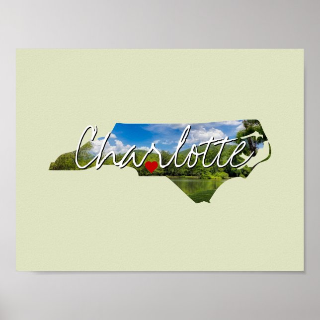 Poster Inserção da Foto do Estado da Carolina do Norte e  (Frente)