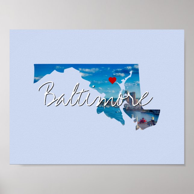 Poster Inserção da Foto do Estado de Maryland e nome da c (Frente)