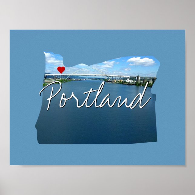Poster Inserção da Foto do Estado de Oregon e nome da cid (Frente)