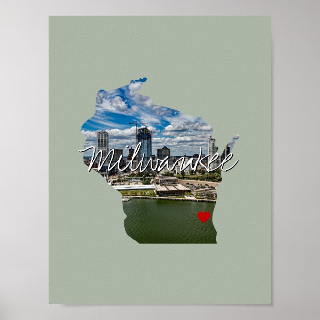 Poster Inserção da Foto do Estado de Wisconsin e nome da  (Frente)