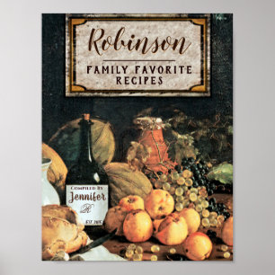 Poster Inserção frontal do Binder de Receita Personalizad