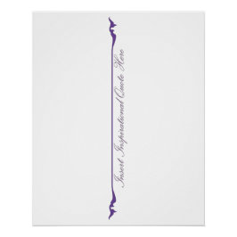 Pôster Inserir citação Inspiracional Aqui - Roxo