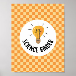 Poster inserto de fichário de ciência para professor ou p