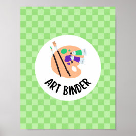 Poster inserto de pasta de arte - organização de professo