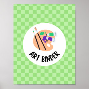 Poster inserto de pasta de arte - organização de professo