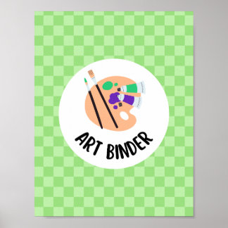 Poster inserto de pasta de arte - organização de professo