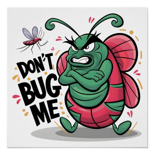 Pôster Inseto Sassy: Arte Whimsical Inspirada no Grafite (Frente)