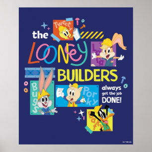 Poster INSETOS BUNNY BUILDERS™  A Colagem Looney Builders