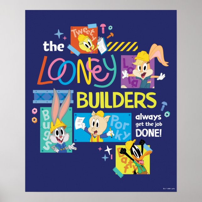 Poster INSETOS BUNNY BUILDERS™| A Colagem Looney Builders (Frente)