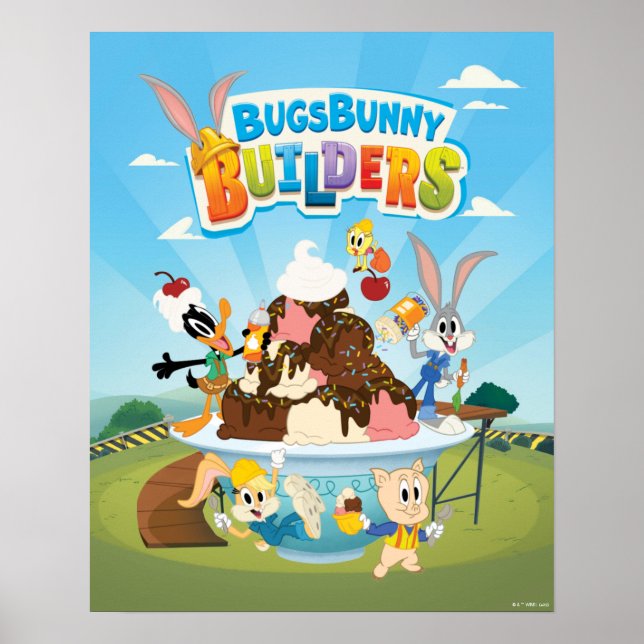 Poster INSETOS BUNNY BUILDERS™| Sorvete Looney Builders (Frente)