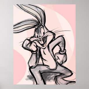 Poster INSETOS BUNNY™ Thinker Rosa claro