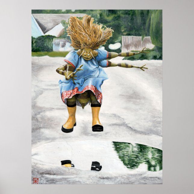 Poster Insetos Crianças Jumping Tocando Imagem de Arte Fa (Frente)