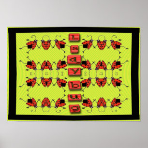 Pôster insetos da senhora na parada