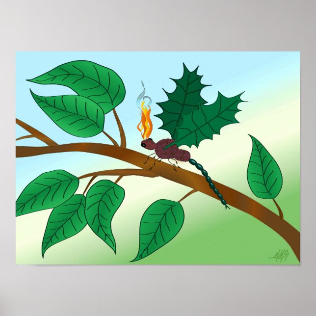 Pôster Insetos de Vidro - Mosca de Snapdragon (Frente)