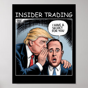 Poster Insider Trading Trump - Engraçado