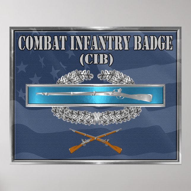 Poster Insígnia de Infantaria de Combate CIB (Frente)