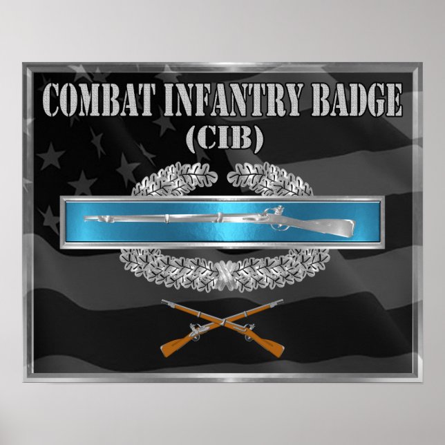 Poster Insígnia de Infantaria de Combate CIB (Frente)