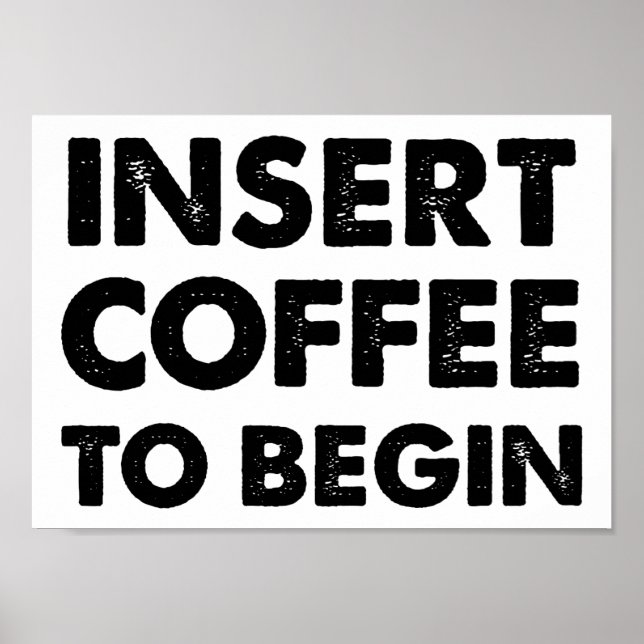 Poster Insira um Cartaz Divertido de Café (Frente)