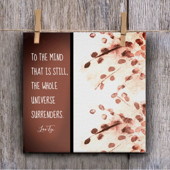 Poster inspiração, citação coletiva Lao Tzu, arte natural (Criador carregado)