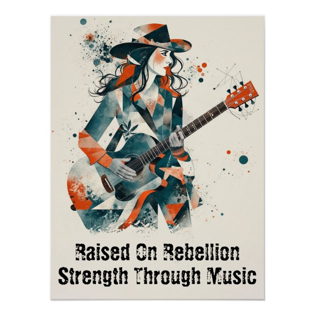 Pôster Inspiração de Abstrato de Arte Personalizável para (Frente)