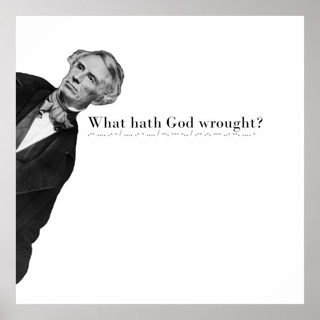 Poster Inspiração de Código Morse do Histórico (Frente)