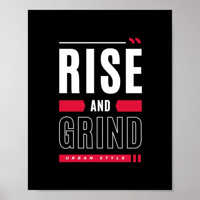 Poster Inspiração de Rise e Grind (Frente)