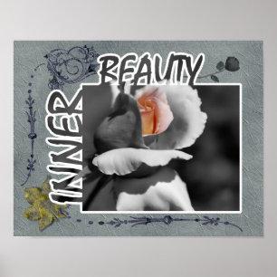 Pôster Inspiração de Rosa de beleza interior