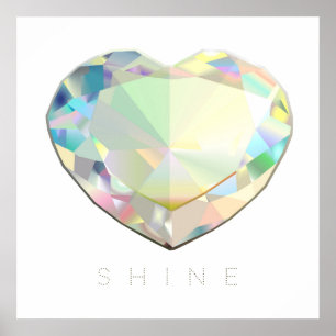 Pôster Inspiração Diamond Heart