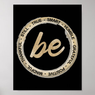 Poster Inspiração dizendo citação motivacional seja humil
