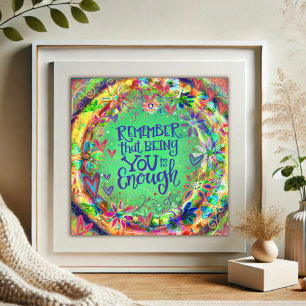 Poster Inspiração Floral Floral Verde bonito