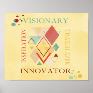 Poster Inspiração Inovadora de Trailblazer visionário