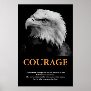 Poster Inspiração inspirador branca preta de Eagle da