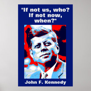 Poster Inspiração inspirador das citações de JFK John