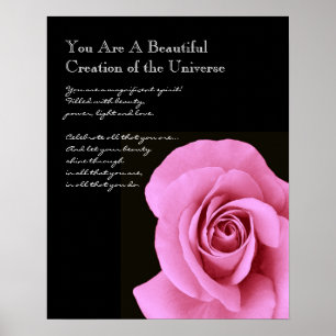 Pôster Inspiração Linda Rosa Rosa Rosa
