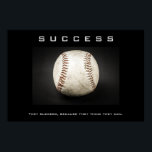 Poster Inspiração Motivacional Baseball Trabalho de arte<br><div class="desc">Esportes Populares Americanos - Imagem de Bola de Jogo de Beisebol.</div>